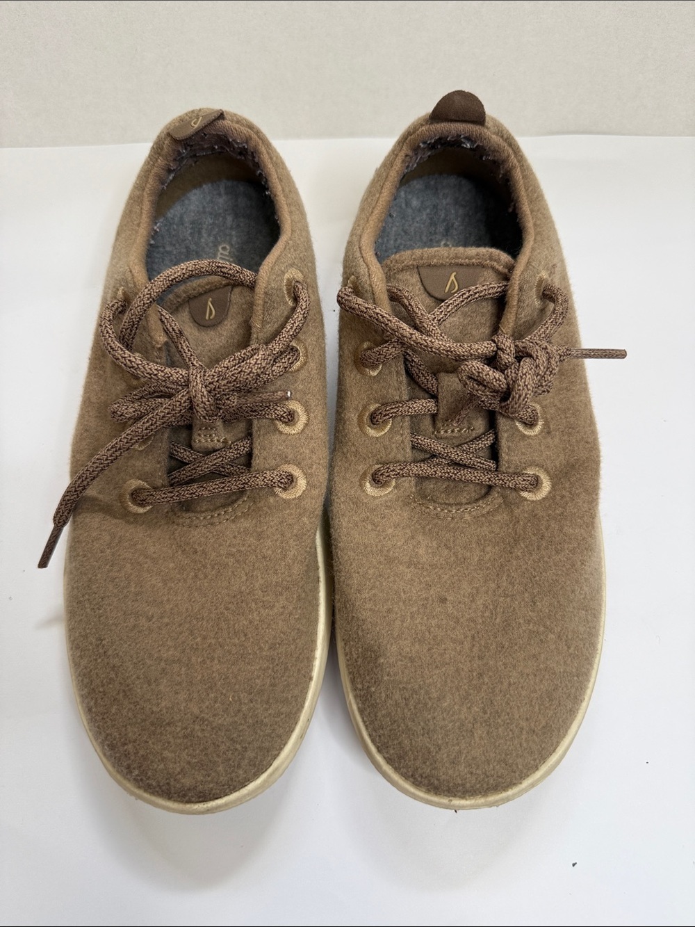 Allbirds Wool Runner Wool Blend Sneakers Brown and Cream size Womens 10